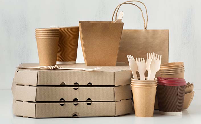 Biodegradable drinking straws with green leaves